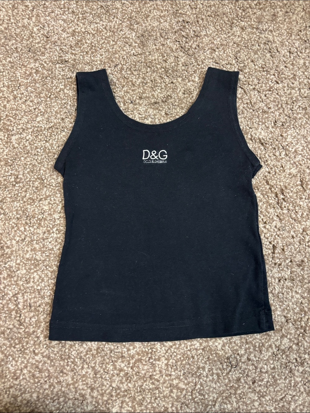 D&G Black Logo Tank Top